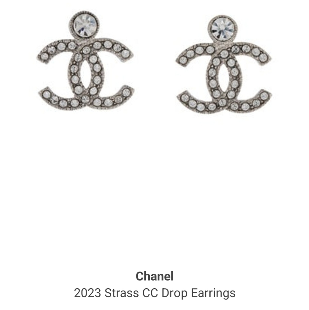 Chanel CC drop Strass/Christal Earrings - Picture 5 of 11